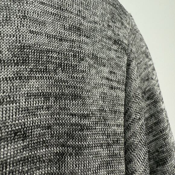 WHBM Drape-back Tunic Size Medium Gray Metallic Slinky Knit Long Sleeves - Picture 5 of 12